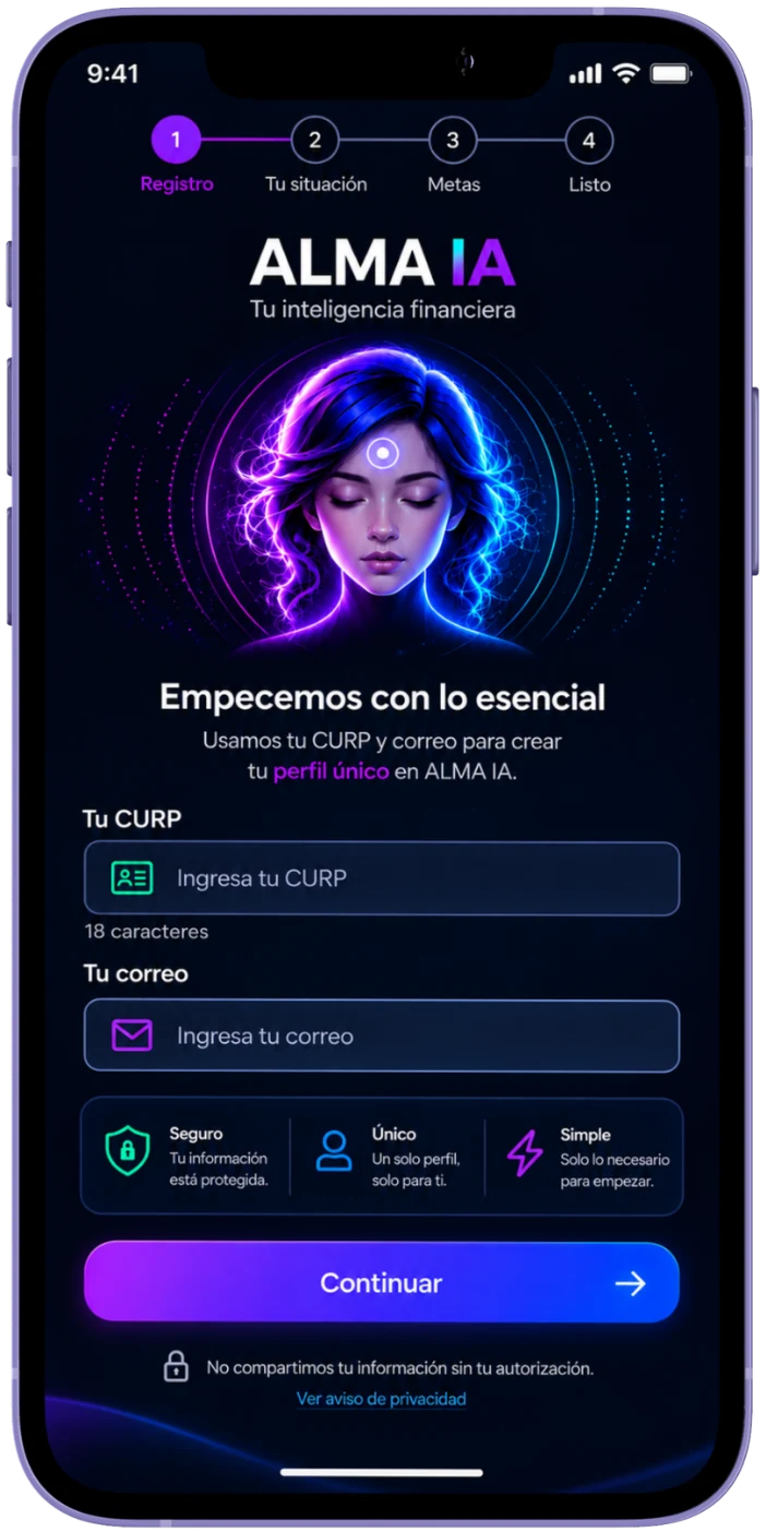 Mockup Cuenta ALMA IA